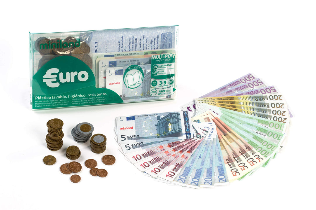 Miniland 31908 - Euro-Set (28 Scheine und 80 Münzen)