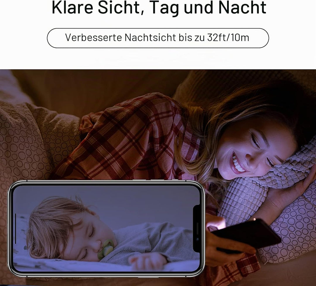 LAXIHUB Hundekamera mit App 2K/3MP HD Kamera Überwachung Innen 2,4 GHz, Hundekamera Nachtsicht Innen