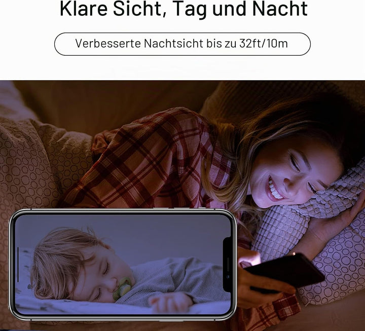 LAXIHUB Hundekamera mit App 2K/3MP HD Kamera Überwachung Innen 2,4 GHz, Hundekamera Nachtsicht Innen