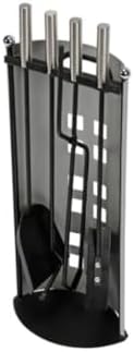 Velleman - BB50112 Kaminbesteck 58x22x14cm 5teilig Silber Kamingarnitur Kaminzubehör Ofen 177255