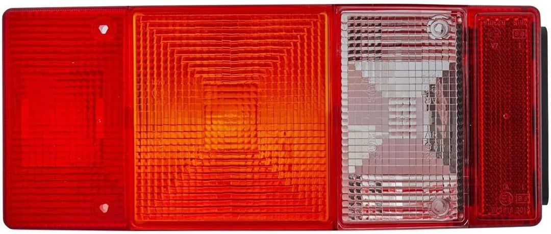 HELLA - Heckleuchte - Glühlampe - 12V - Anbau - Lichtscheibenfarbe: rot/gelb - Stecker: Flachstecker