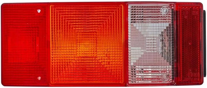 HELLA - Heckleuchte - Glühlampe - 12V - Anbau - Lichtscheibenfarbe: rot/gelb - Stecker: Flachstecker