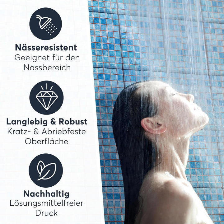 CREATISTO Klebefliesen Stickerfliesen Fliesenfolie - Aufkleber Folie für Fliesen I Klebefliesen Deko