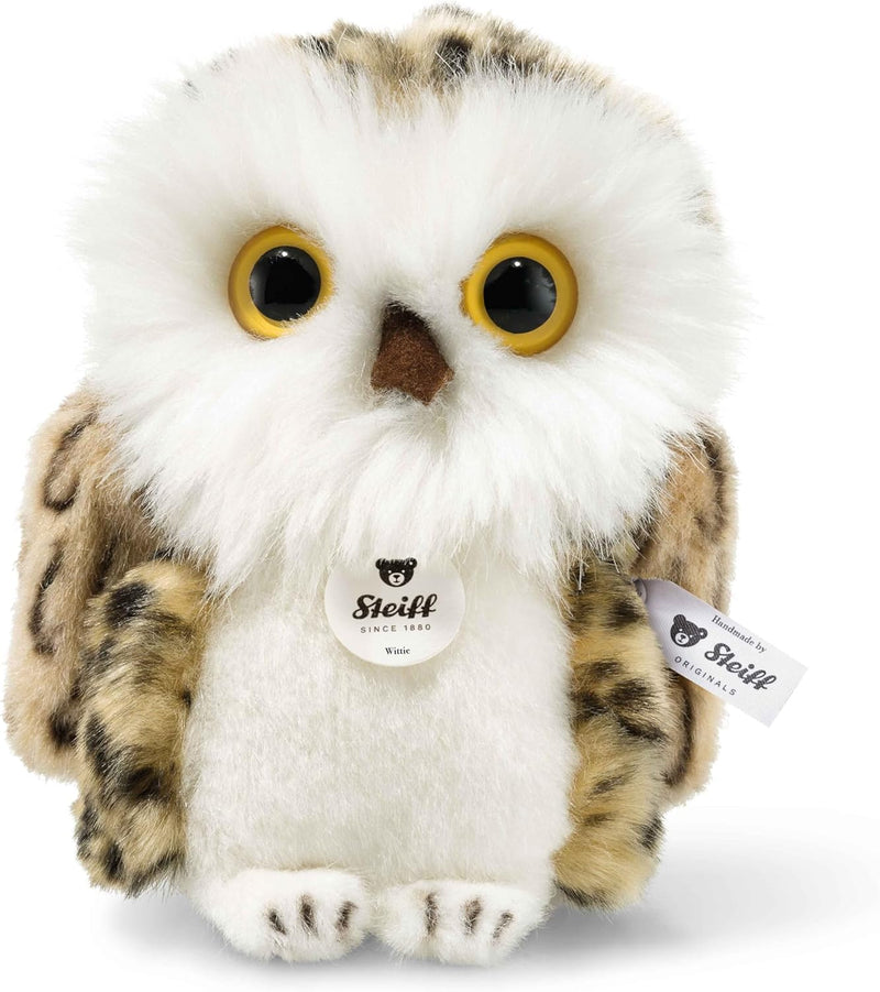 Steiff 045608 12 Wittie Eule, GRAU, 12 cm, 12 cm