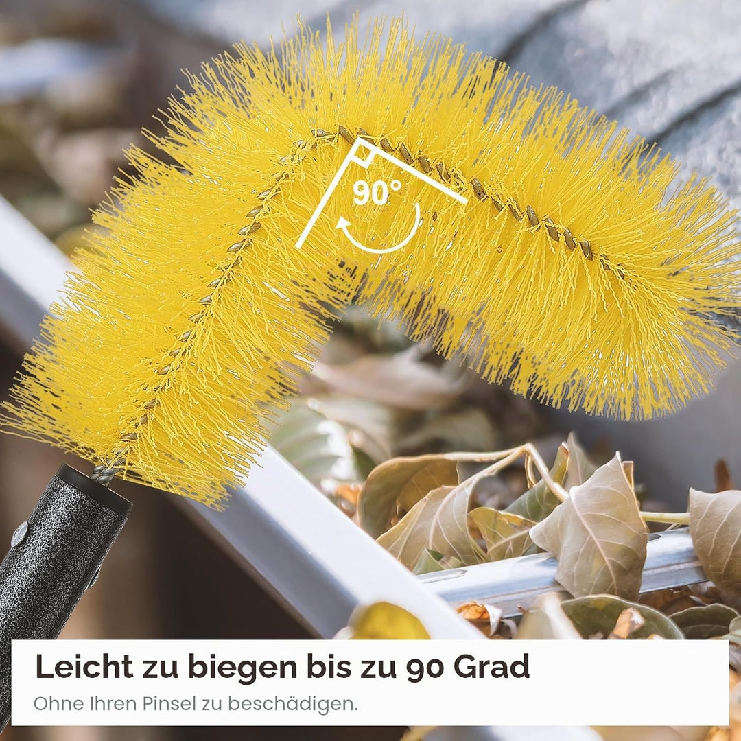 Dachrinnenreinigungswerkzeuge von The Ground, 3 m Dachrinnenreinigungsbürste mit Teleskopstange, Dac