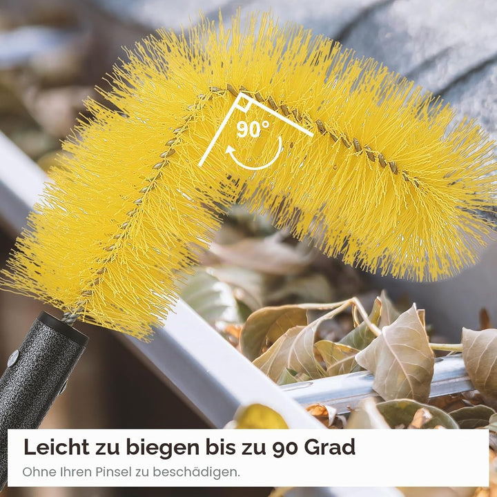 Dachrinnenreinigungswerkzeuge von The Ground, 3 m Dachrinnenreinigungsbürste mit Teleskopstange, Dac
