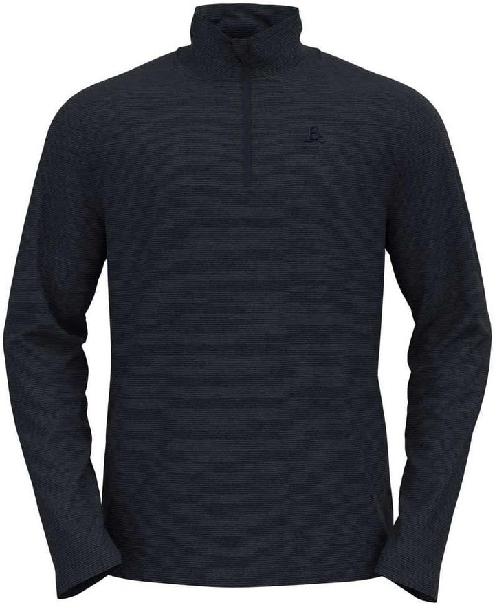 Odlo Herren Roy_542332 Mid Layer mit Reissverschluss (1er Pack) S Dark Sapphire - Black - Stripes, S