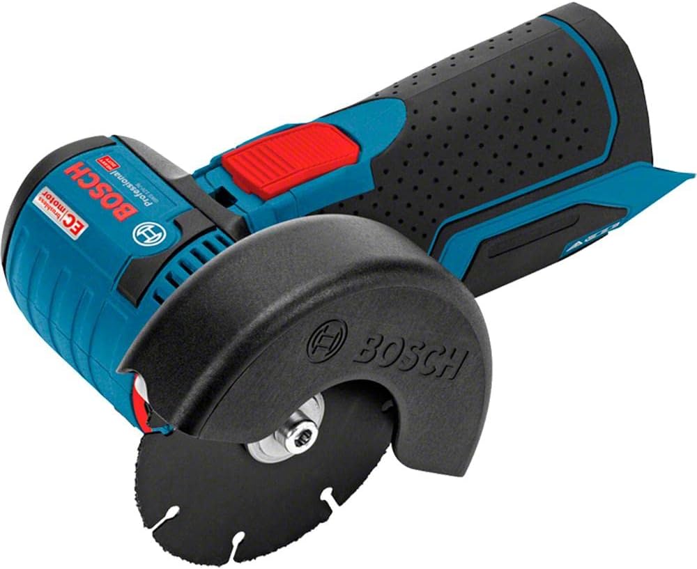 Bosch Professional 12V System Akku Winkelschleifer GWS 12V-76 (3 Trennscheiben, Scheibendurchmesser: