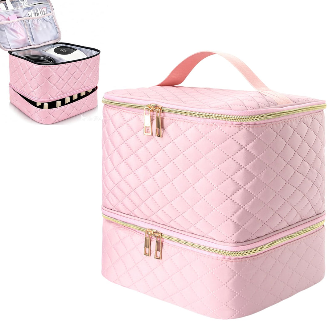 Nagellack Aufbewahrung Nagelkoffer Doppelschicht Tragbarer Nail Polish Organizer Nagellack Tasche fü