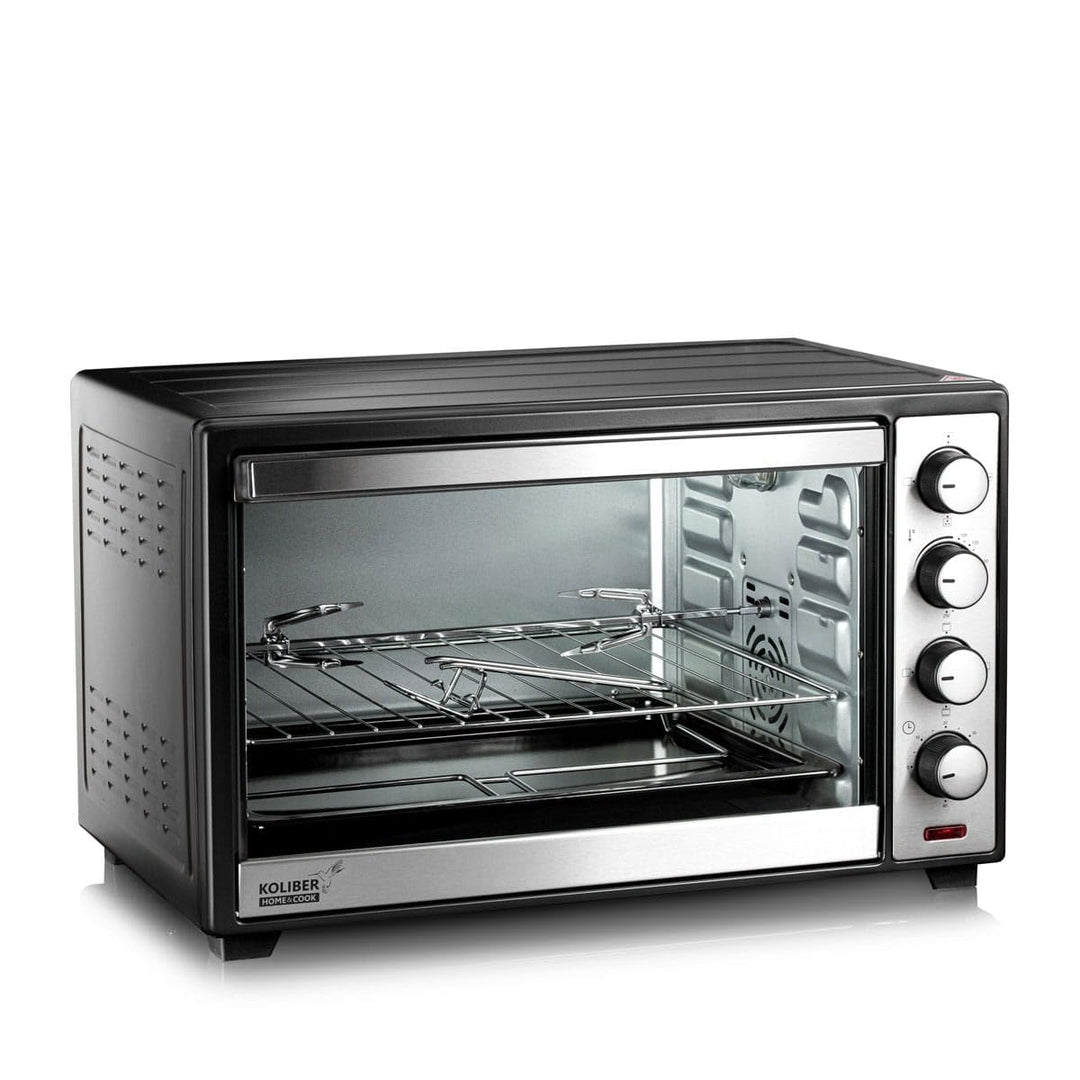 Koliber SUPERMAX X 3000W Backofen 48L Umluft Drehspiess Familienofen Pizzaofen Edelstahl 2000W Ober
