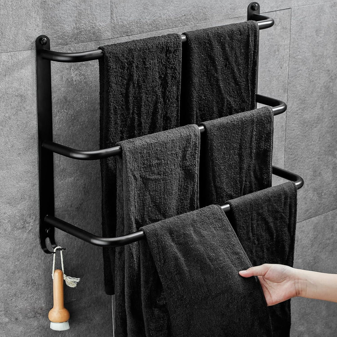 Yeegout No Drill 3-Tiers Handtuchhalter Edelstahl-Handtuchhalter für Bad Küche und Toilette, 50cm Sc