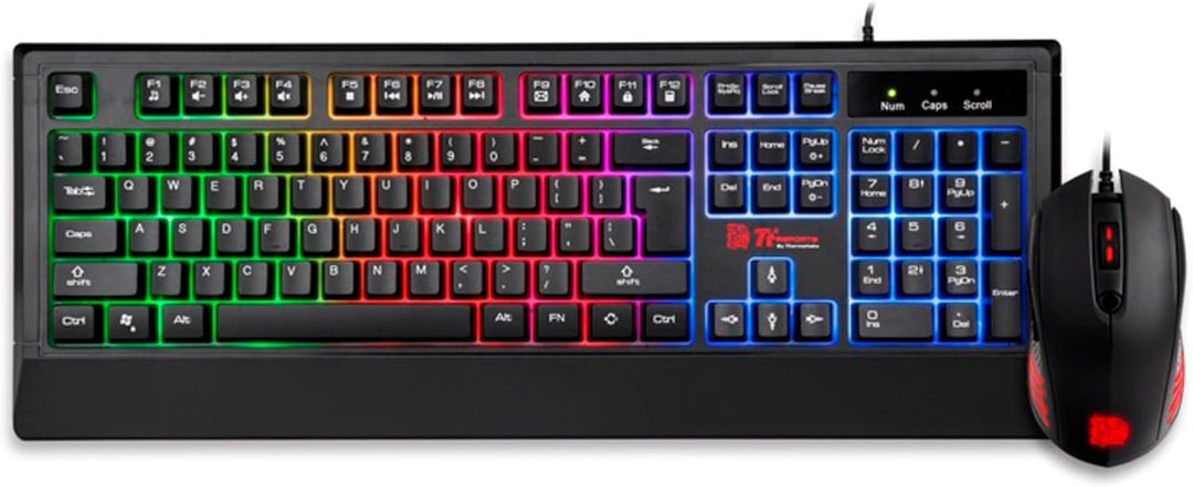 Tt Esports/Thermaltake Challenger Combo RGB (GER) | Tastatur-Maus-Set | Ergonomisch | rechts-und lin
