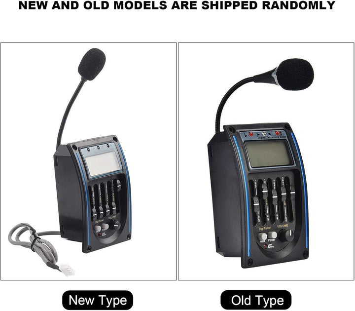 DC 9V Tonabnehmer Preamp Gitarre, 5Band Digitale Gitarre Preamp Piezo Tuner, Digital Tuner Pickup Eq