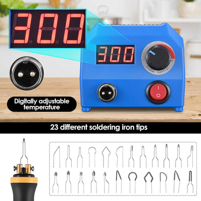 Trsaow Brandmalerei-Set aus Holz, Brandmalerei, LCD, 60 W (Temperatur einstellbar von 0 – 700 °C), S