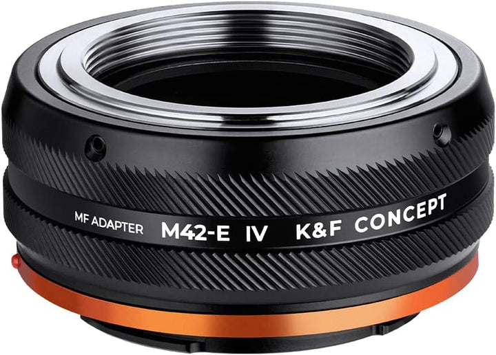 K&F Concept Lens Mount Adapter M42-NEX IV Manueller Fokus Kompatibel mit M42 Objektiv und Sony E Mou