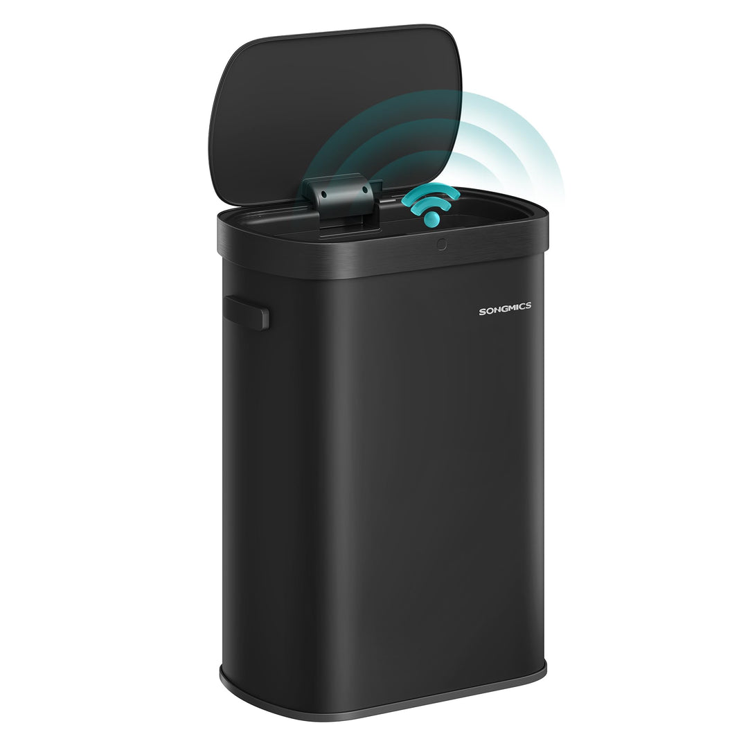 SONGMICS Mülleimer mit Sensor, automatischer Abfalleimer 50 L, Öffnen per Handbewegung oder Berühren