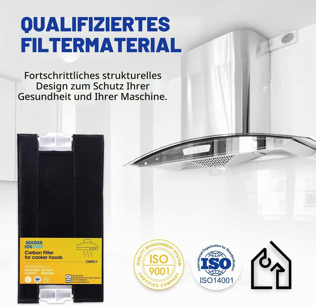 Aktivkohlefilter Dunstabzugshaube KF6 Ersatz für Bosch DHZ4506, Siemens LZ45501, Neff Z5144X1, 00434