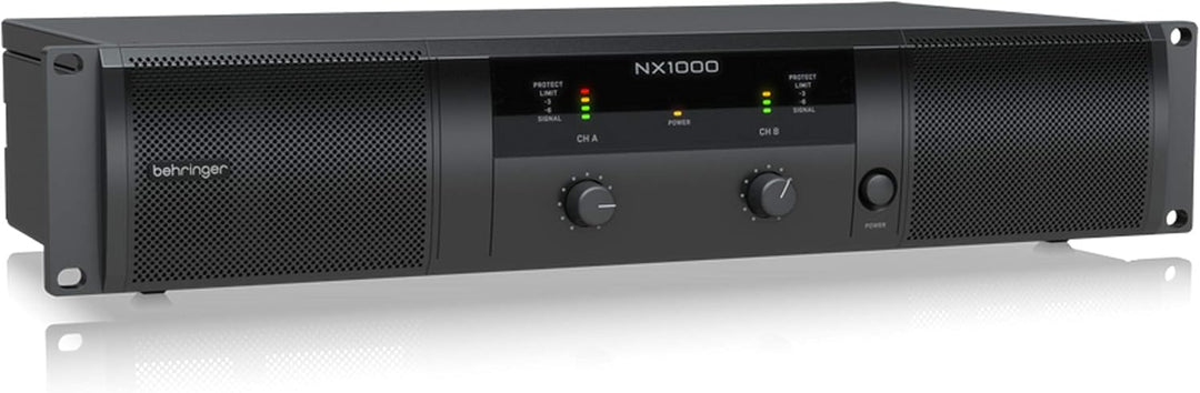 Behringer NX1000 Ultraleichter 1000-Watt-Class-D-Leistungsverstärker mit DSP-Steuerung und SmartSens