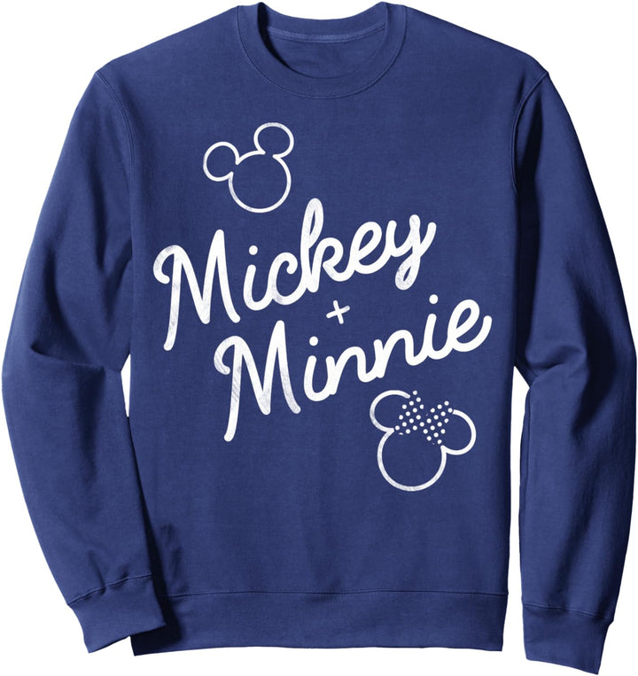 Disney Mickey Plus Minnie Mouse Outline Sweatshirt