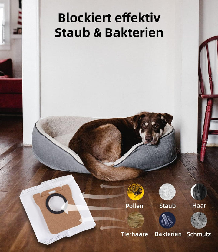8 Stück Staubbeutel für Xiaomi X10+ / X20+ & Dreame L10s Ultra / L20 Ultra / L10 Ultra Saugroboter B