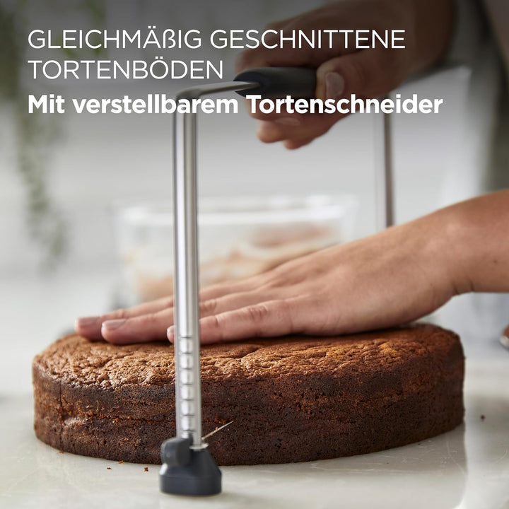 Kenwood Tortendekorationsset KWSD100, Deko-Set für Kuchen und Torten inkl. Tortenplatte, Spritzbeute