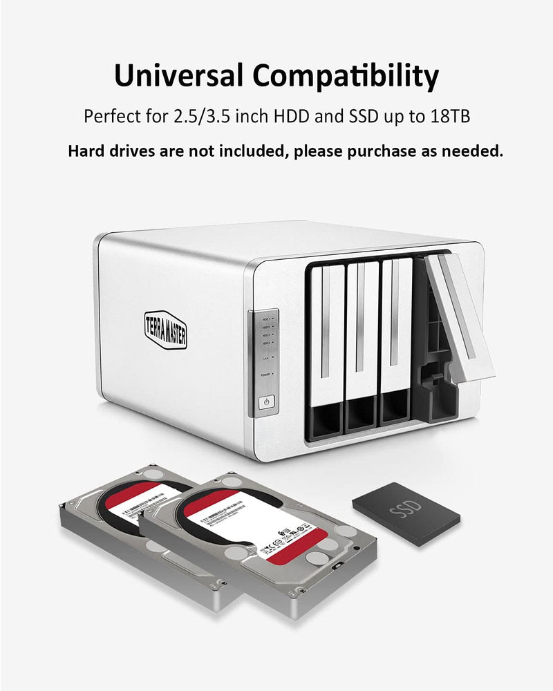 TerraMaster D4-300 USB 3.1(Gen1) Typ C-Speicher Externes Festplattengehäuse Hot-Swap-fähig (Ohne Fes