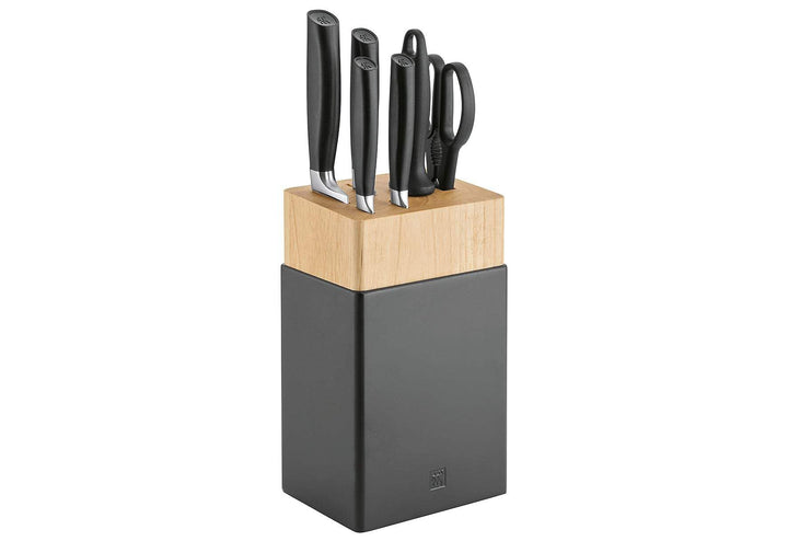 ZWILLING All * Star Messerblockset 7-tlg, Küchenmesser Kochmesser Schwarz