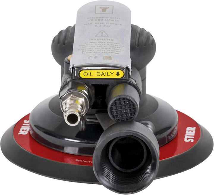 STIER Exzenterschleifer, EXS-120, Länge 187 mm, Schleifteller 150 mm, geeignet für Nass- und Trocken