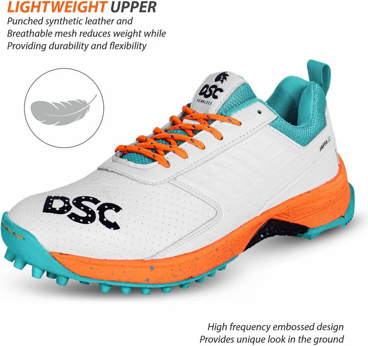 DSC Herren Jaffa 22 Cricketschuhe Cricket-Schuhe, Spikes 44 EU Orange, 44 EU Orange