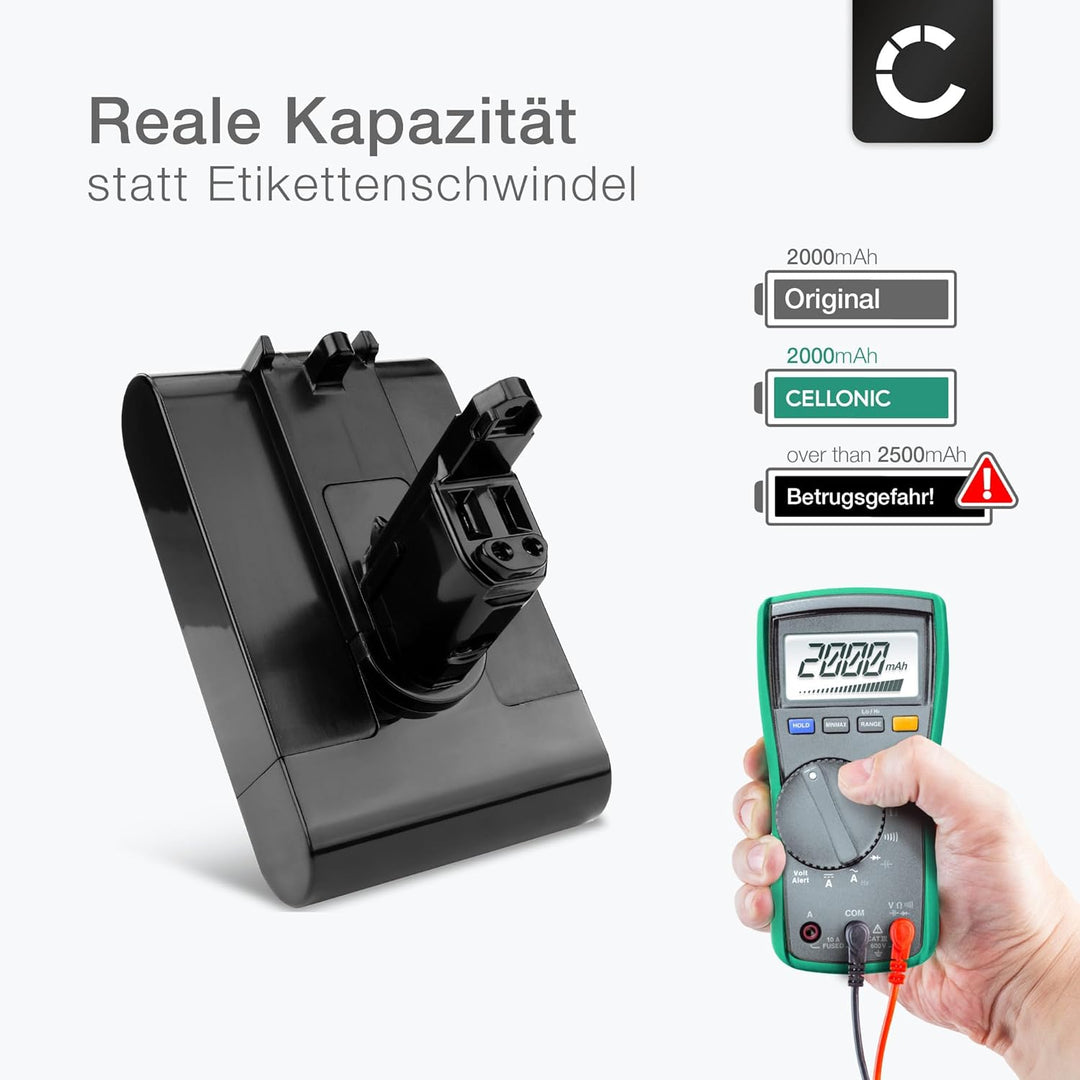 CELLONIC 1x Akku für Staubsauger Kompatibel mit Dyson DC44 Animal, DC34 Animal, DC45, 202932-02 - (2