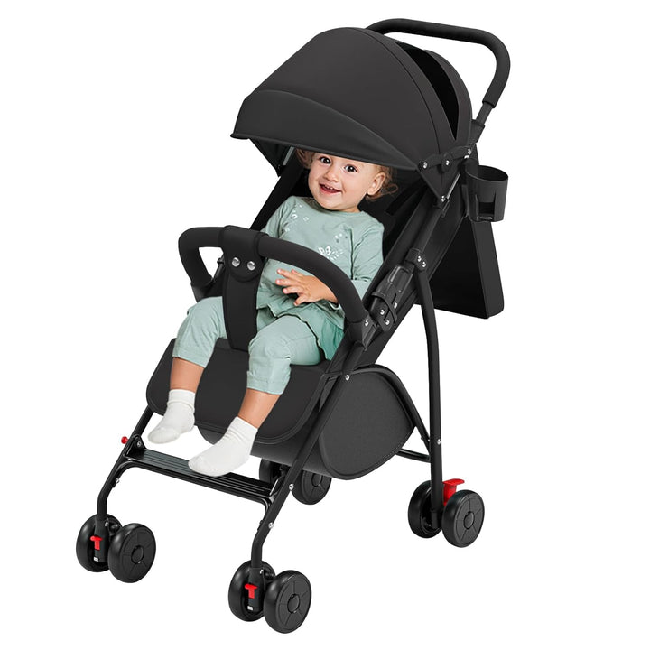 Kinderwagen für Babys, Kinderwagen mit Sonnenschirm, faltbarer Kinderwagen mit Baumwollpads und Mosk