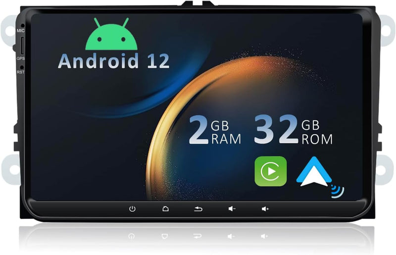 YUNTX Android 10.0 Autoradio Compatible Avec VW Passat/Golf/Skoda/Seat - GPS 2 Din - Caméra arrière