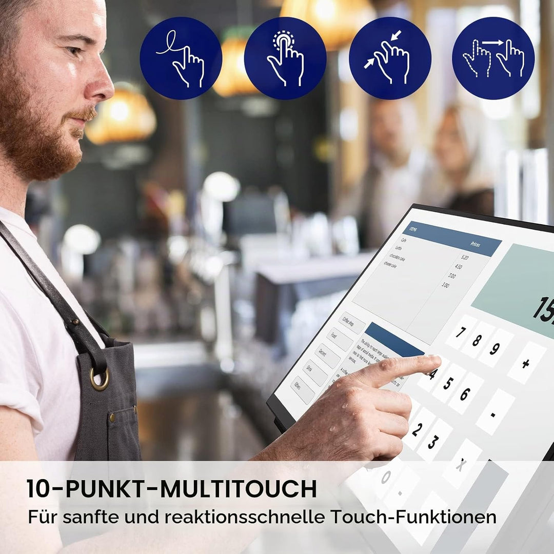 Viewsonic TD2465 59,6 cm (24 Zoll) Touch Monitor (Full-HD, HDMI, USB, 10 Punkt Multitouch, integrier