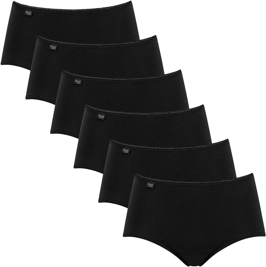 Sloggi Damen Slip (3er Pack) 40 6 X Schwarz, 40 6 X Schwarz