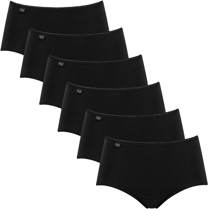 Sloggi Damen Slip (3er Pack) 40 6 X Schwarz, 40 6 X Schwarz