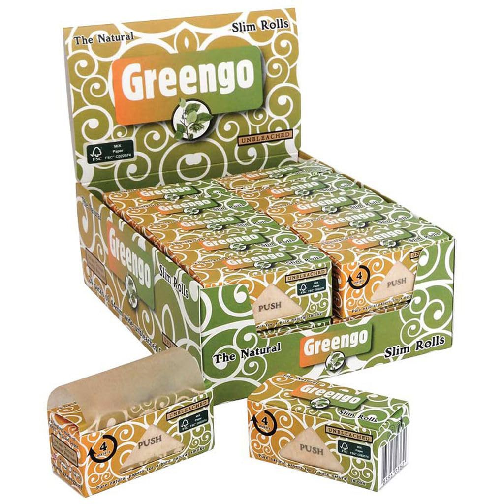 Greengo Slim Rolls 4m ungebleichtes Endlospapier 12 Rolls