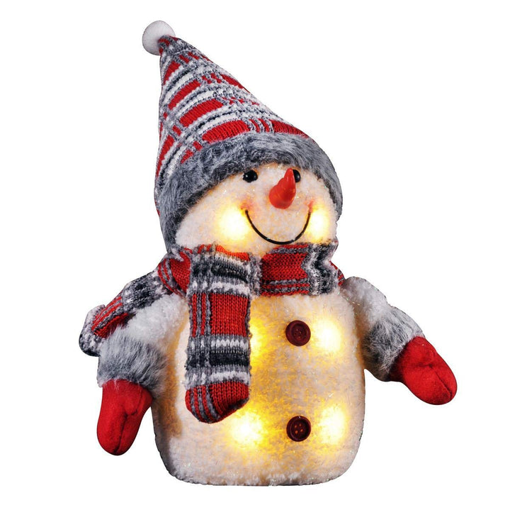 Bambelaa! LED Schneemann Weihnachtsdeko Innen Beleuchtet 26 cm Batteriebetrieben Weihnachtsbeleuchtu