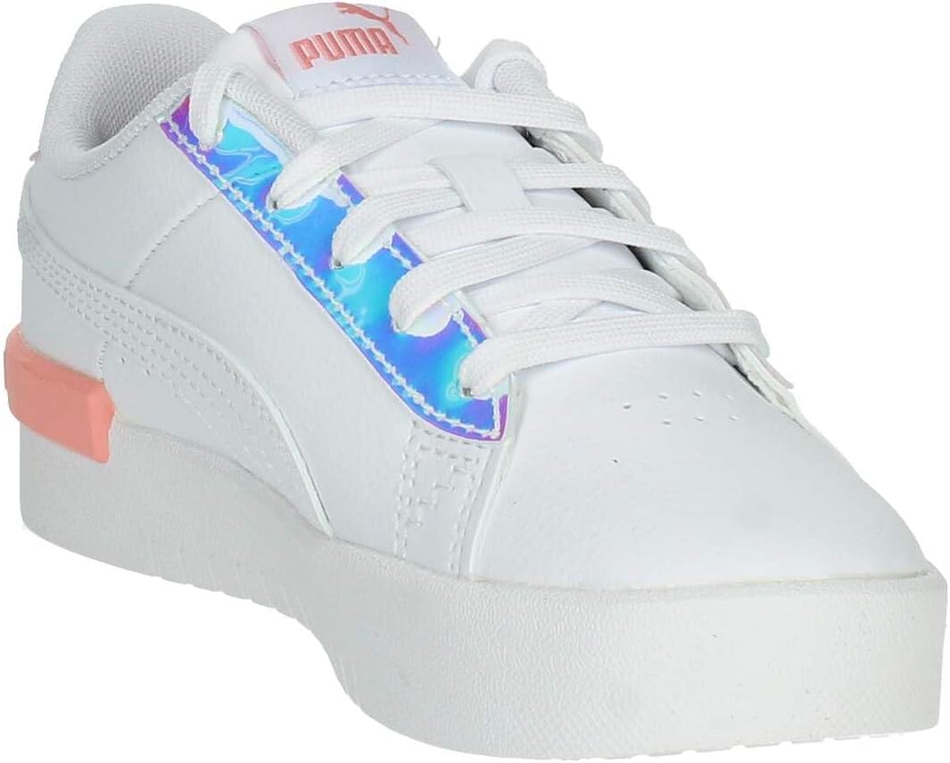 PUMA Mädchen Jada Crystal Wings Ps Sneaker 30.5 EU Puma White Peach Smoothie Puma Black, 30.5 EU Pum