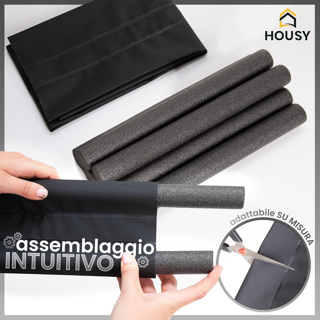 HOUSY Zugluftstopper für Innen- und Aussentüren, 5 cm dick und 90 cm lang