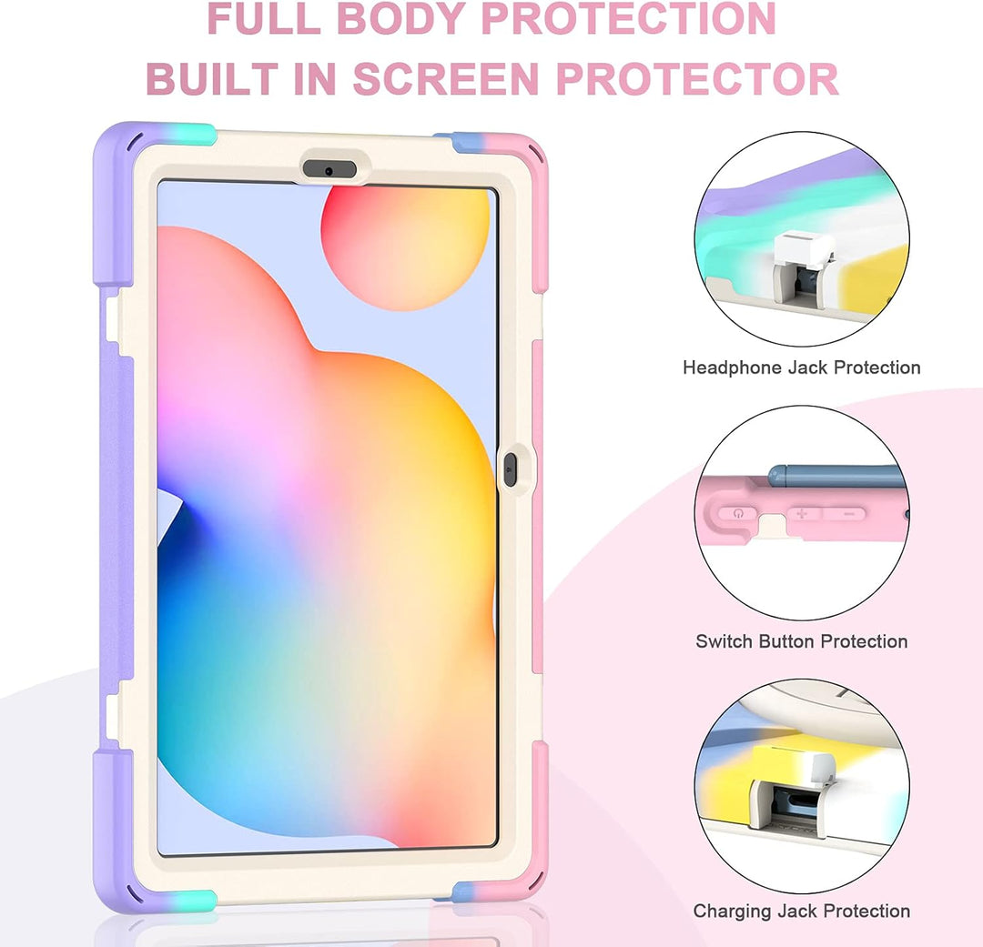 Gerutek Hülle Samsung Galaxy Tab S6 Lite 10,4 Zoll (2024/2022/2020), Stossfeste Robust Panzerhülle m