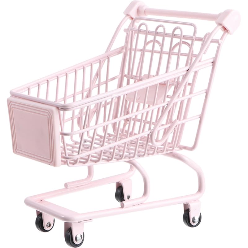 Garneck Mini Einkaufswagen Aus Metall – Kleiner Rosa Einkaufswagen Für - Ideal Zum Und Aufbewahren -
