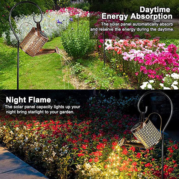 Solar Giesskanne Licht mit Lichterkette,Aussen Solar LED Licht für den Aussenbereich, Lichterkette z