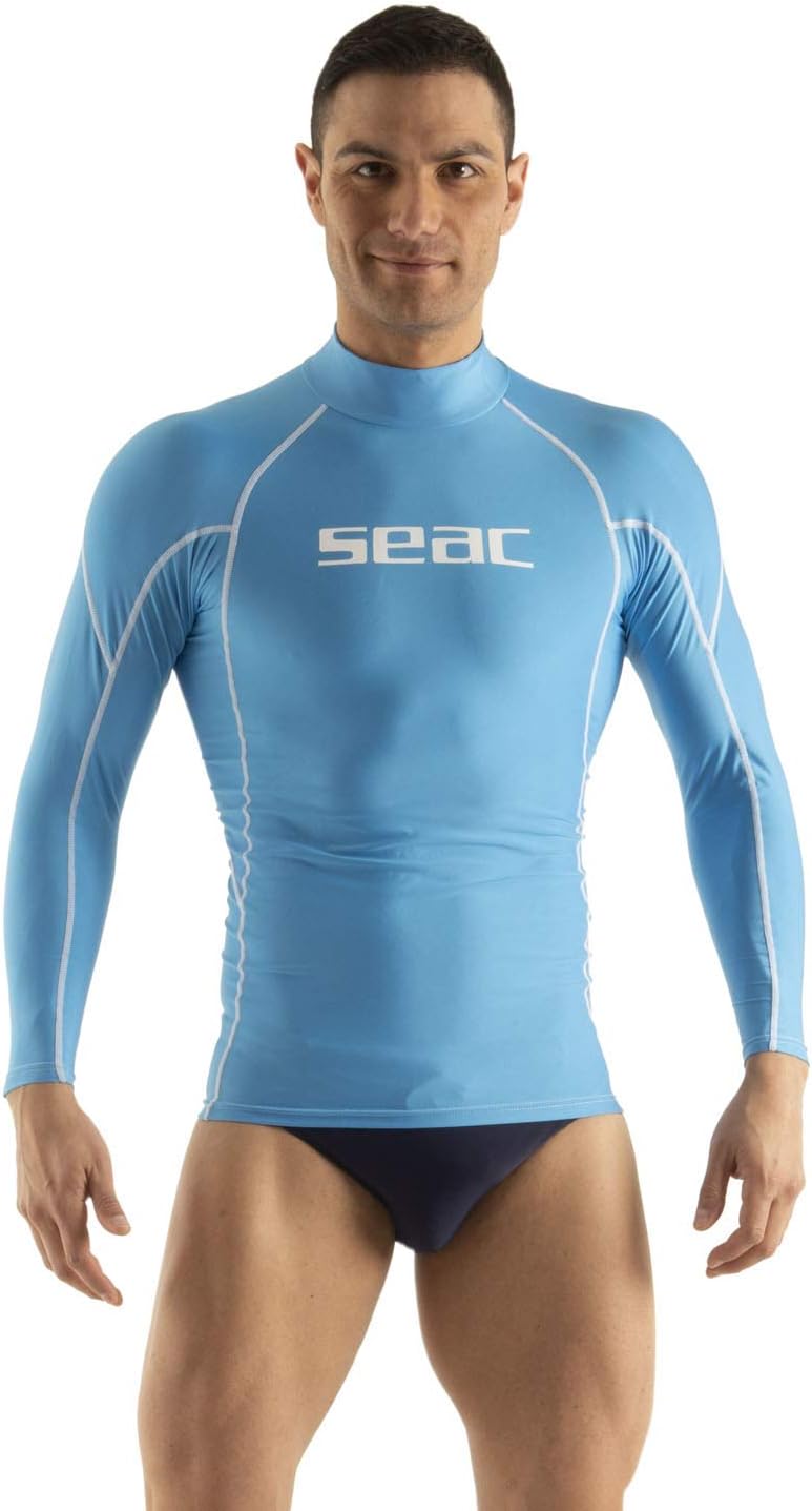 Seac RAA Long Evo Man Rash Guard UV-Schutz-Shirt zum Schnorcheln und Schwimmen Langarm für Herren