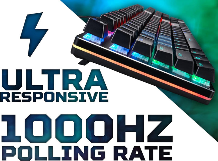 Acer Predator Aethon 303 Kabelgebundene Gaming-Tastatur – Kailh blaue mechanische Schalter,RGB beleu