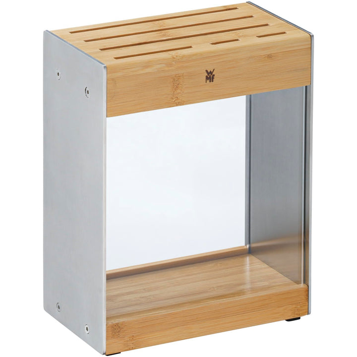 WMF Messerblock Transparent unbestückt leer ohne Messer Flextec, Bambus, hell, kompaktes Design, pla