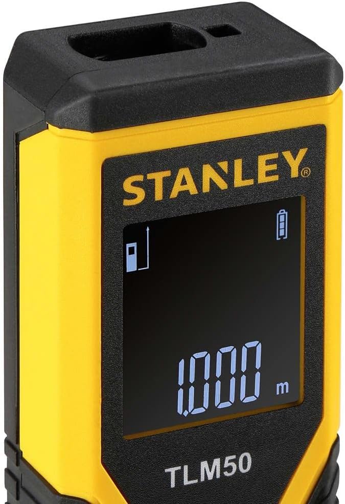 Stanley STHT1-77409 Laser-Entfernungsmesser / Distanzmesser TLM50 (mit Ein-Knopf-Klick-Messung, Mess