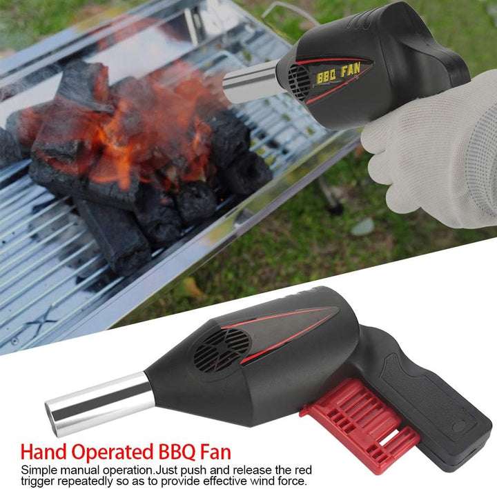 Haofy Tragbares Grillgebläse mit Griff, Handgrillventilator Grill Strom Luftgebläse Feuerbalg Werkze