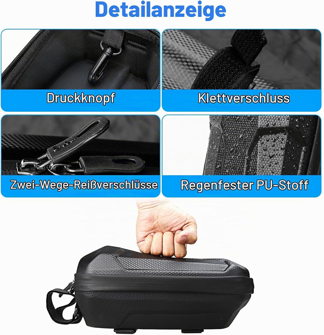 Giabuao 4L E Scooter Tasche für Roller, wasserdichte Rollertasche mit Schnellverschluss,Front Tube B