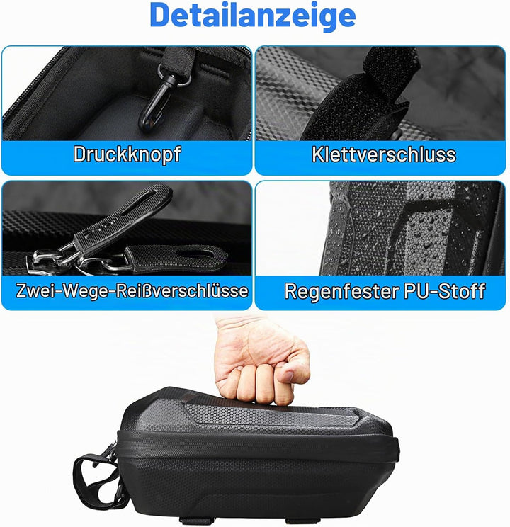 Giabuao 4L E Scooter Tasche für Roller, wasserdichte Rollertasche mit Schnellverschluss,Front Tube B