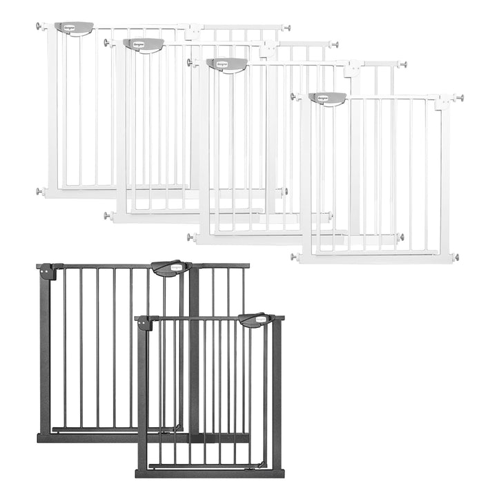 Aufun Treppenschutzgitter Kinder 180° Zwei-Wege-Öffnungsgitter, 95-105cm breit Türschutzgitter ohne